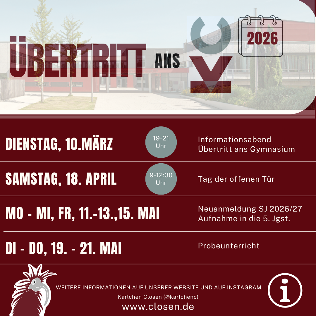 Informationen für künftige 5. Klassen